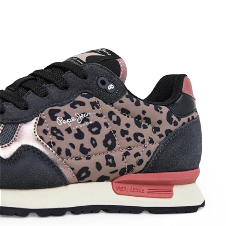 Sabatilles urban Pepe Jeans brit master negres amb animal print - Querol online