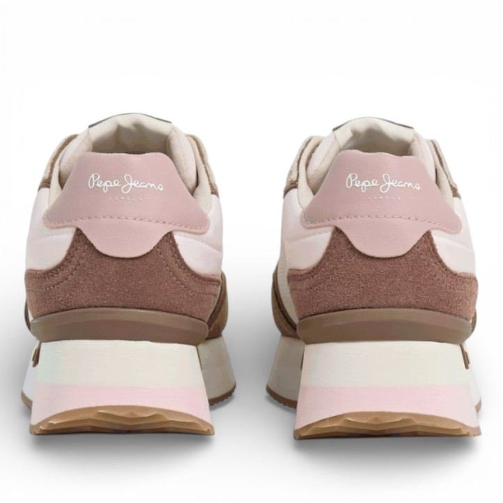 Zapatillas urban Pepe Jeans rusper snake w en tonos tierra y detalles rosas - Querol online