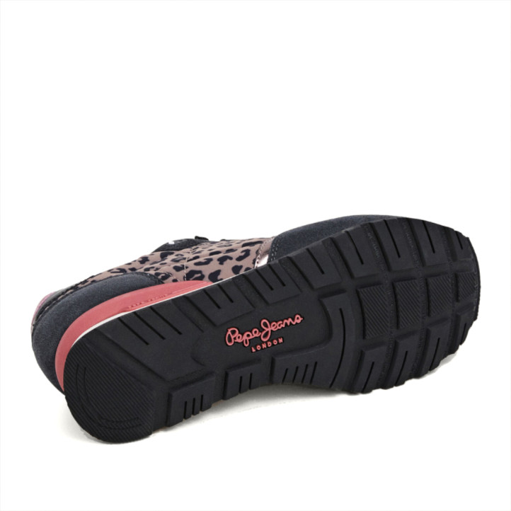 Sabatilles urban Pepe Jeans brit master negres amb animal print - Querol online