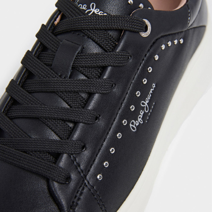 Zapatillas urban Pepe Jeans yara choice negras con tachuelas - Querol online