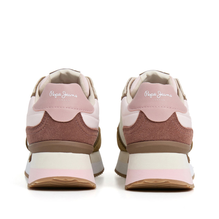 Zapatillas urban Pepe Jeans rusper snake w en tonos tierra y detalles rosas - Querol online