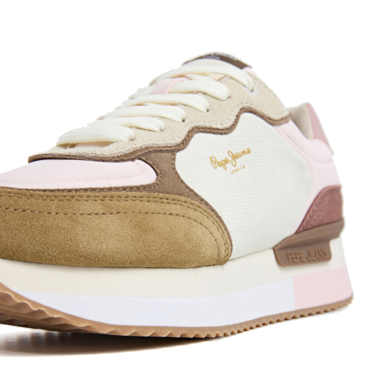 Sabatilles urban Pepe Jeans rusper snake w en tons sorra i detalls roses - Querol online