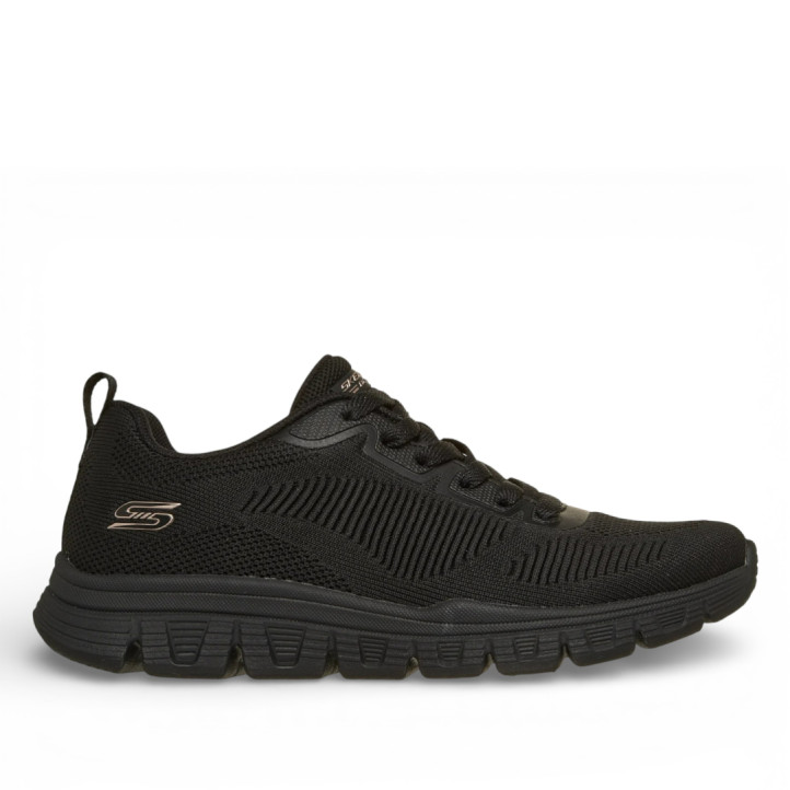 Zapatillas deportivas Skechers bobs sport squad chaos-face off negras - Querol online