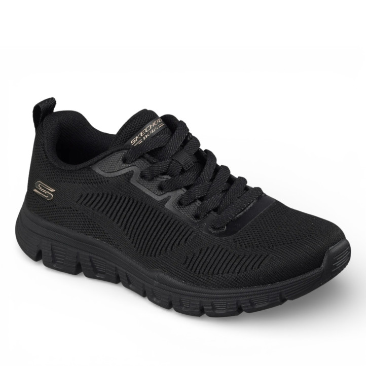 Zapatillas deportivas Skechers bobs sport squad chaos-face off negras - Querol online