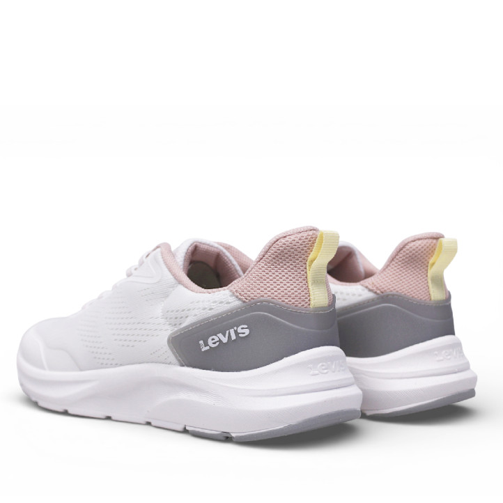 Zapatillas deportivas Levi's ocean blancas y rosas - Querol online