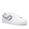 Zapatillas urban Levi's swift jr blancas con detalle plateado con glitter