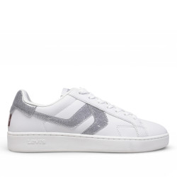 Sabatilles urban Levi's swift jr blanques amb detall platejat amb glitter - Querol online