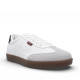 Zapatillas urban Levi's jackson blancas con puntera de ante y suela caramelo - Querol online