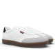 Zapatillas urban Levi's jackson blancas con puntera de ante y suela caramelo - Querol online