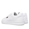Zapatillas urban Levi's avenue totalmente blancas con etiqueta roja
