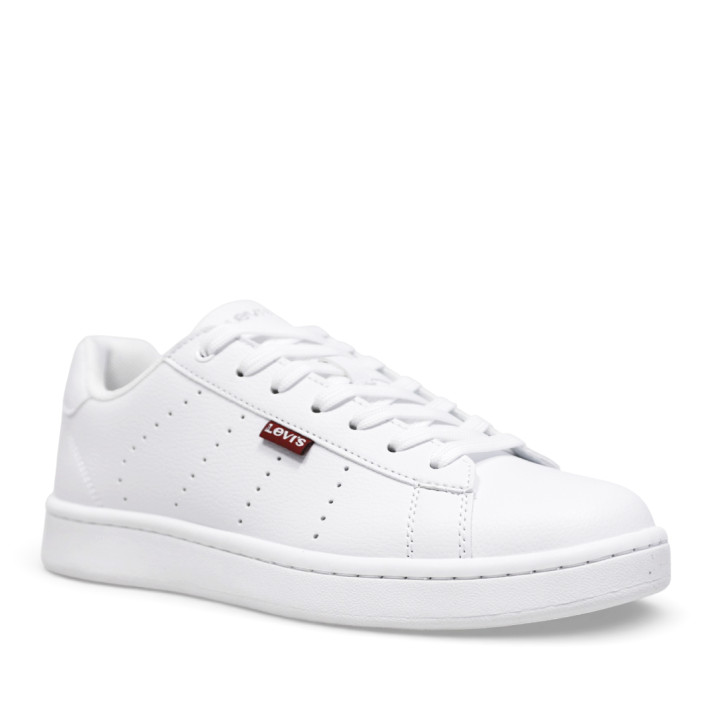 Zapatillas urban Levi's avenue totalmente blancas con etiqueta roja - Querol online