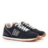 Zapatillas deportivas Mustang joggo classic azul marino con panel trasero naranja