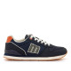 Zapatillas deportivas Mustang joggo classic azul marino con panel trasero naranja - Querol online