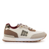 Zapatillas urban Mustang joggo classic beige con panel trasero de animal print