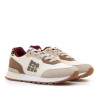 Zapatillas urban Mustang joggo classic beige con panel trasero de animal print