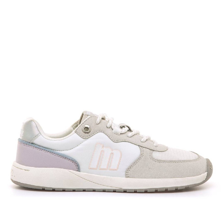 Zapatillas urban Mustang free apolo blancas con detalles en tonos pastel barefoot - Querol online