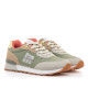 Zapatillas urban Mustang joggo classic verde oliva con detalles en tonos pastel - Querol online