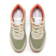 Zapatillas urban Mustang joggo classic verde oliva con detalles en tonos pastel - Querol online