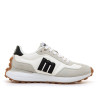 Zapatillas urban Mustang zinc blancas y grises con suela dentada caramelo