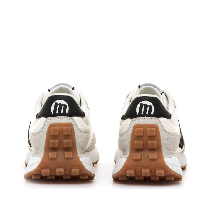 Sabatilles urban Mustang zinc blanques i grises amb sola dentada caramel - Querol online