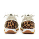 Zapatillas urban Mustang joggo sai blancas y verdes efecto serpiente y animal print - Querol online