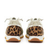 Zapatillas urban Mustang joggo sai blancas y verdes efecto serpiente y animal print