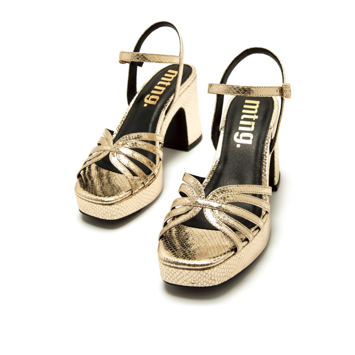 SANDALIAS DE MUJER MUSTANG BRITT ORO 56646 62205 - Querol online