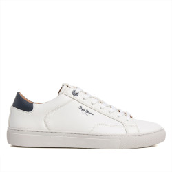 Sabatilles esportives Pepe Jeans joe basic blanques amb panell blau - Querol online