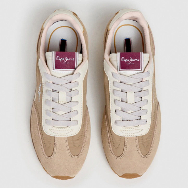 Sabatilles urban Pepe Jeans jane subtle en color sorra amb detalls beix - Querol online