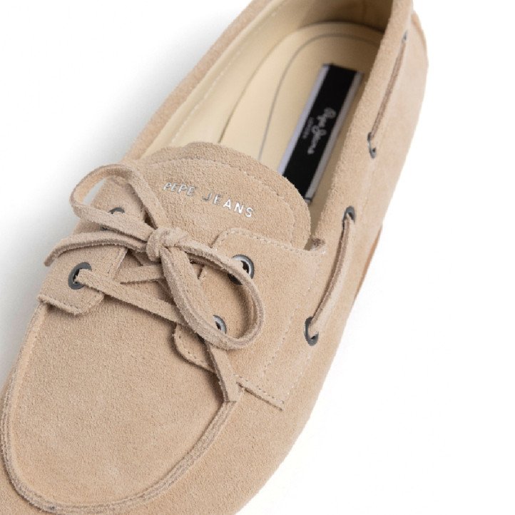 Mocasín Pepe Jeans noa star estilo mocasín beige con animal print - Querol online