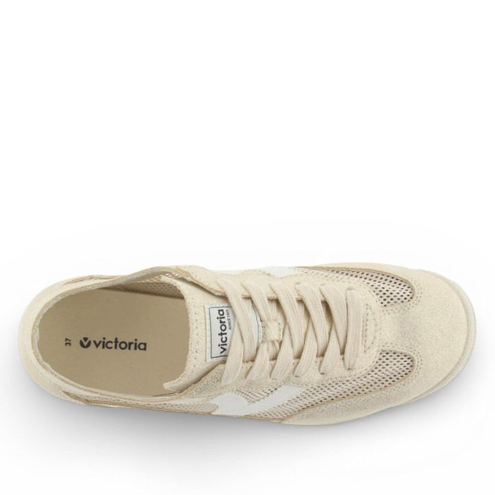 Zapatillas urban Victoria saturno rejilla y serraje metal - Querol online