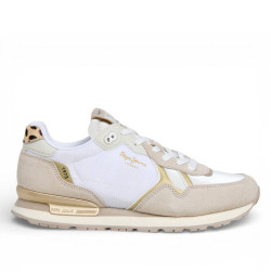 Zapatillas urban Pepe Jeans brit glen blancas con animal print - Querol online