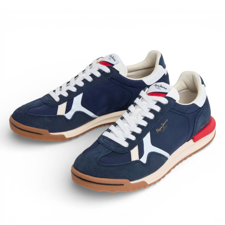 Sabatilles esportives Pepe Jeans marvin road blaves amb detalls vermells - Querol online