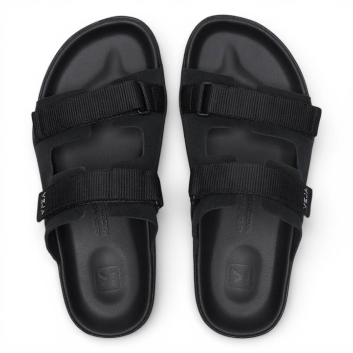 Sandàlies planes VEJA arpoador suede full black dona - Querol online