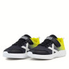Zapatillas deporte Munich mini leta 03 negras y amarillas