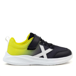 Zapatillas deporte Munich mini leta 03 negras y amarillas - Querol online