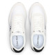 Zapatillas urban Calvin Klein retro runner blancas con detalles negros - Querol online
