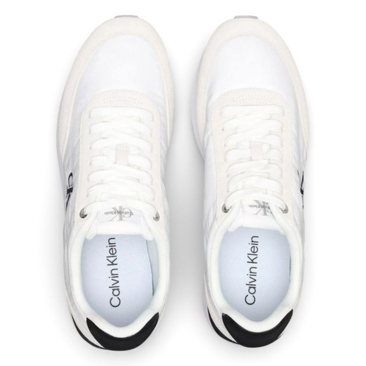 Sabatilles urban Calvin Klein retro runner blanques amb detalls negres - Querol online