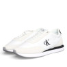 Zapatillas urban Calvin Klein retro runner blancas con detalles negros