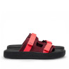 Sandalias planas VEJA arpoador suede amarante rose fluo black