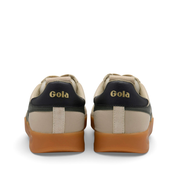 Sabatilles esportives Gola cyclone bone amb dark khaki i black amb gum home - Querol online