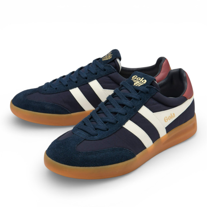 Zapatillas deportivas Gola cyclone navy con off white y red ochre con gum hombre - Querol online