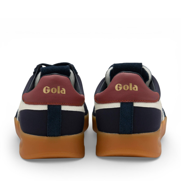 Zapatillas deportivas Gola cyclone navy con off white y red ochre con gum hombre - Querol online