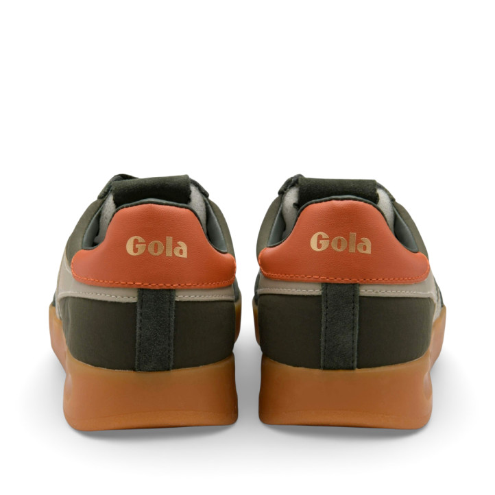 Zapatillas deportivas Gola cyclone dark khaki con bone y moody orange con gum hombre - Querol online