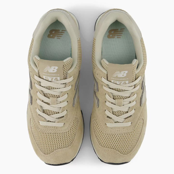 Zapatillas urban New Balance 574 beige con nb white mujer - Querol online
