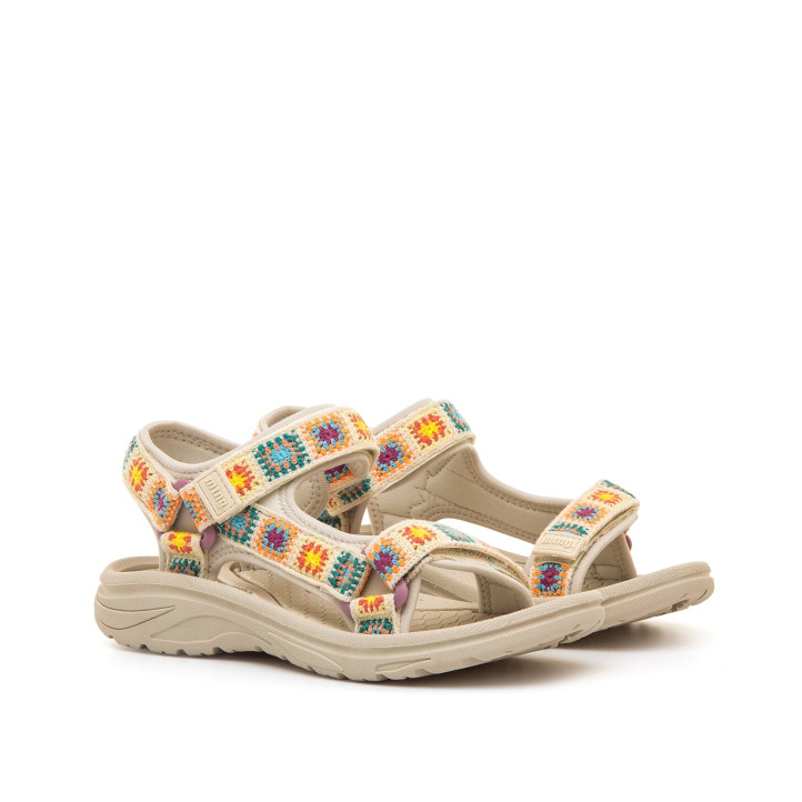 SANDALIAS DE MUJER MUSTANG SOLANA BEIGE 60804 62208 - Querol online