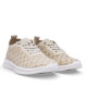 Zapatos planos Amarpies beige calados estilo slip on con suela blanca - Querol online