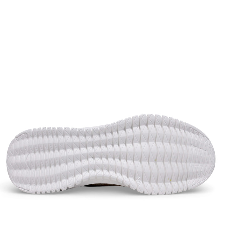 Sabates planes Amarpies beix calats estil slip on amb sola blanca - Querol online