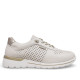 Zapatos cuña Amarpies beige con cuña y cordón elástico slip on - Querol online