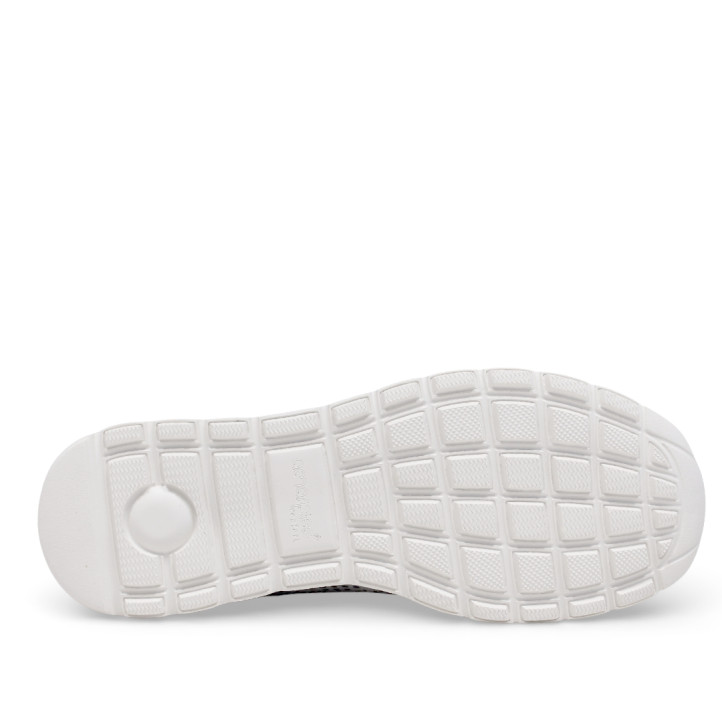 Sabates de falca Amarpies blancs calats amb falta i cordons elàstics slip on - Querol online